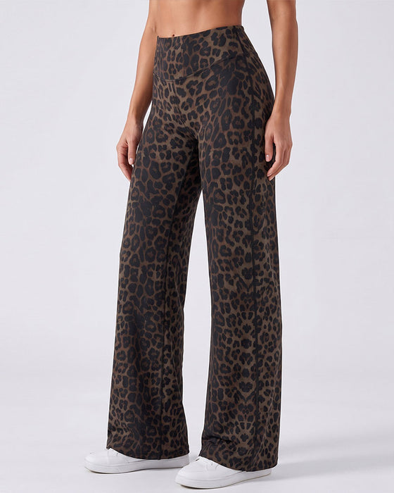 Broek Dames Luipaardprint Wijd Been Athletic