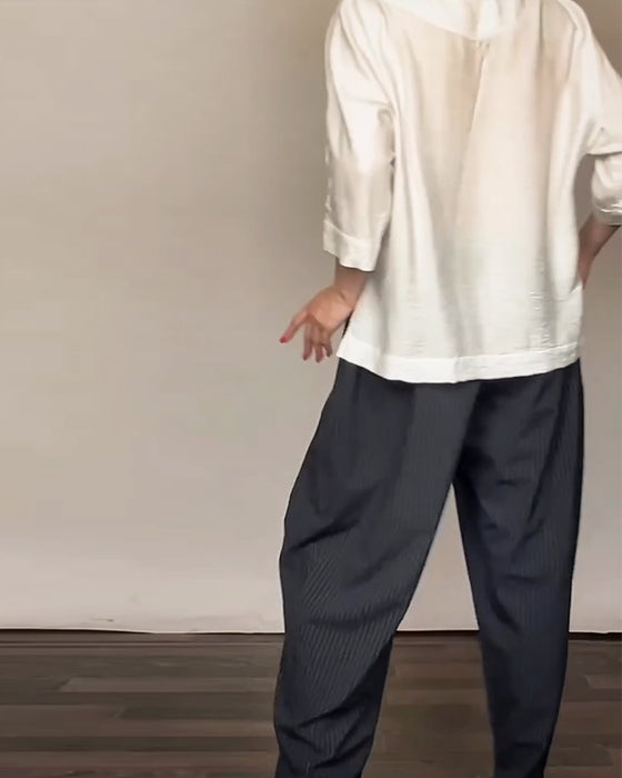 Vrije Tijd Broeken Met Retro Strepen