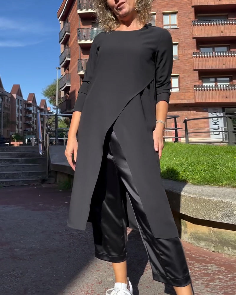 Overhemd Modieuze Onregelmatige Split