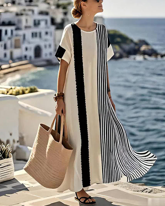 Jurk Gestreept Print