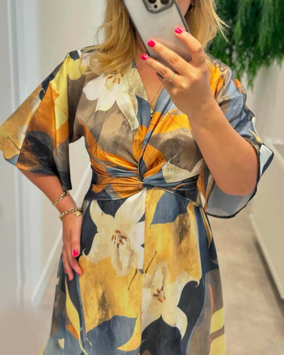 Holle effen jarreteljurk met dubbele bandjes