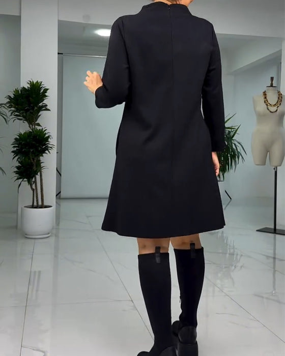 Jurk Pullover Lange Mouw Bloemenprint