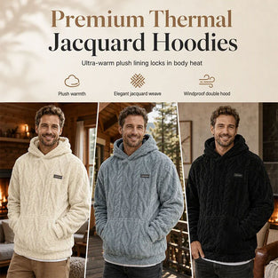 Heren Winter Jacquard Patroon Hoodie
