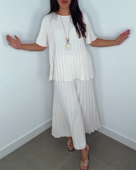 Effen kleur geplooide losse sets