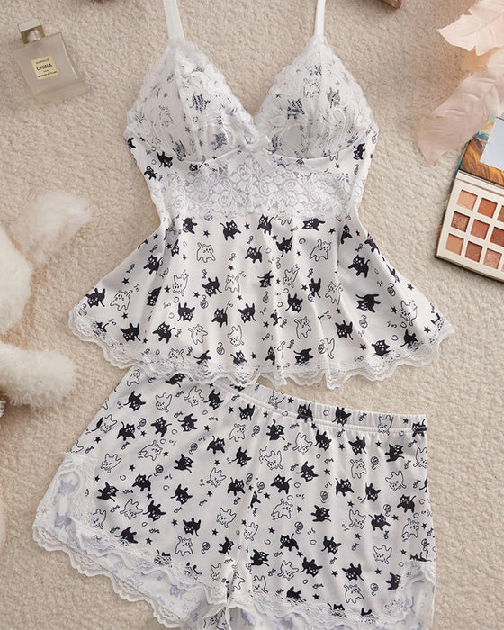 Set Kant Patchwork Sexy Pyjama