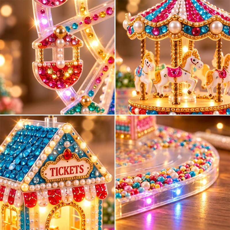 3D LED Kerst Diamantkunst DIY Kit