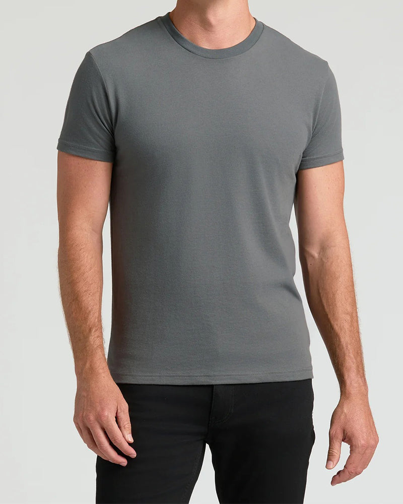 Top Heren Effen Korte Mouw