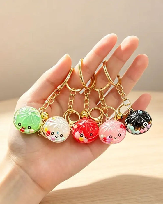 Glitterende Zandbol Sleutelhanger