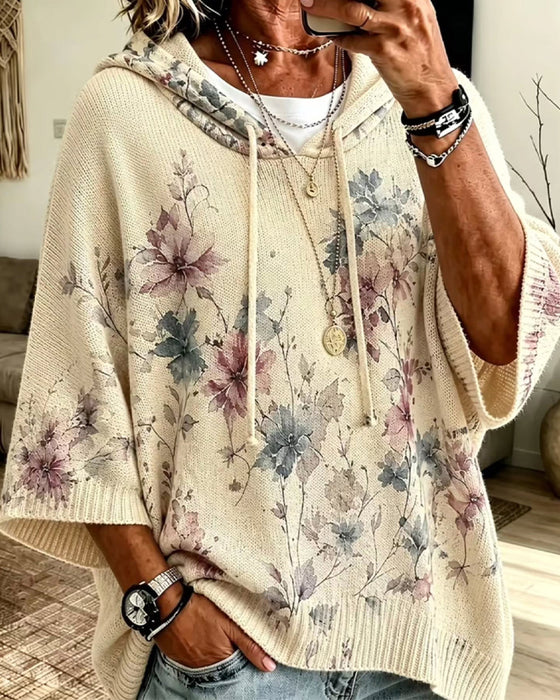 Pullover Casual Bedrukt Met Trekkoord