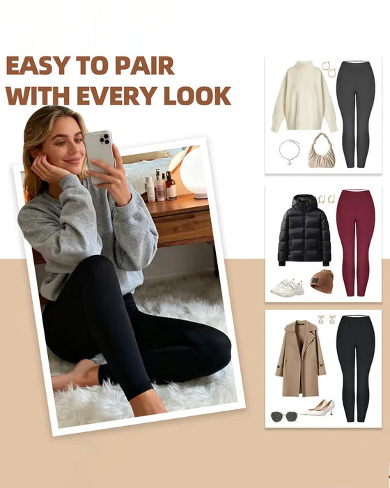 Legging Warm Hoge Taille Gezellig Gevoerd