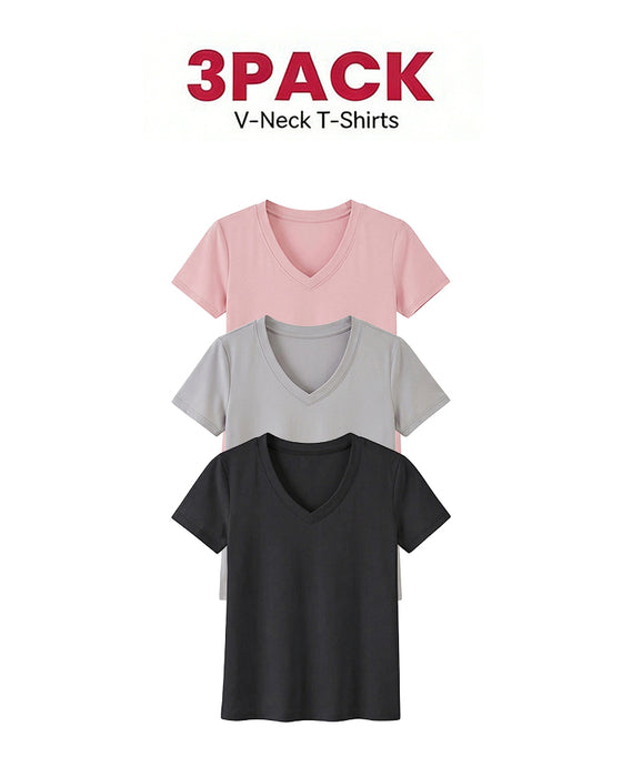 1/3-Pack Comfortabele Basic T-Shirts Voor Dames