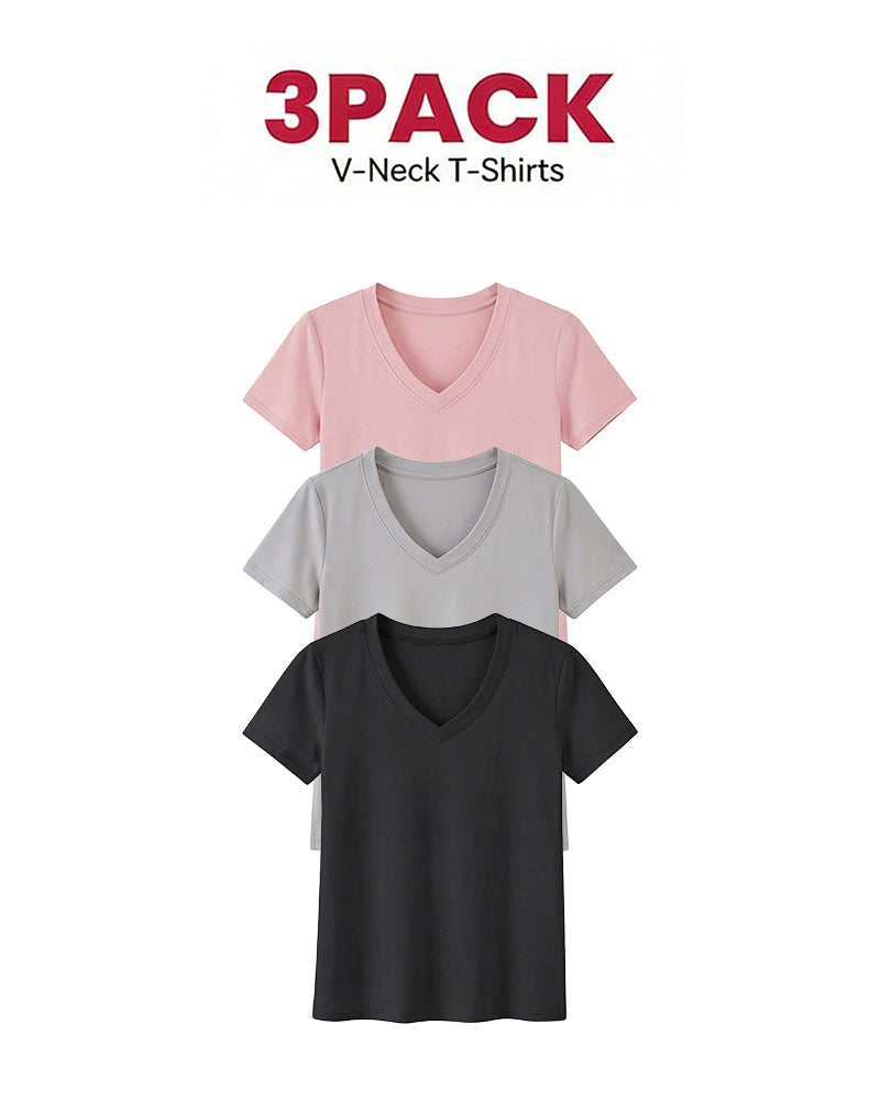 1/3-Pack Comfortabele Basic T-Shirts Voor Dames