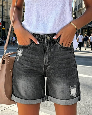 Shorts Distressed Gescheurde Denim