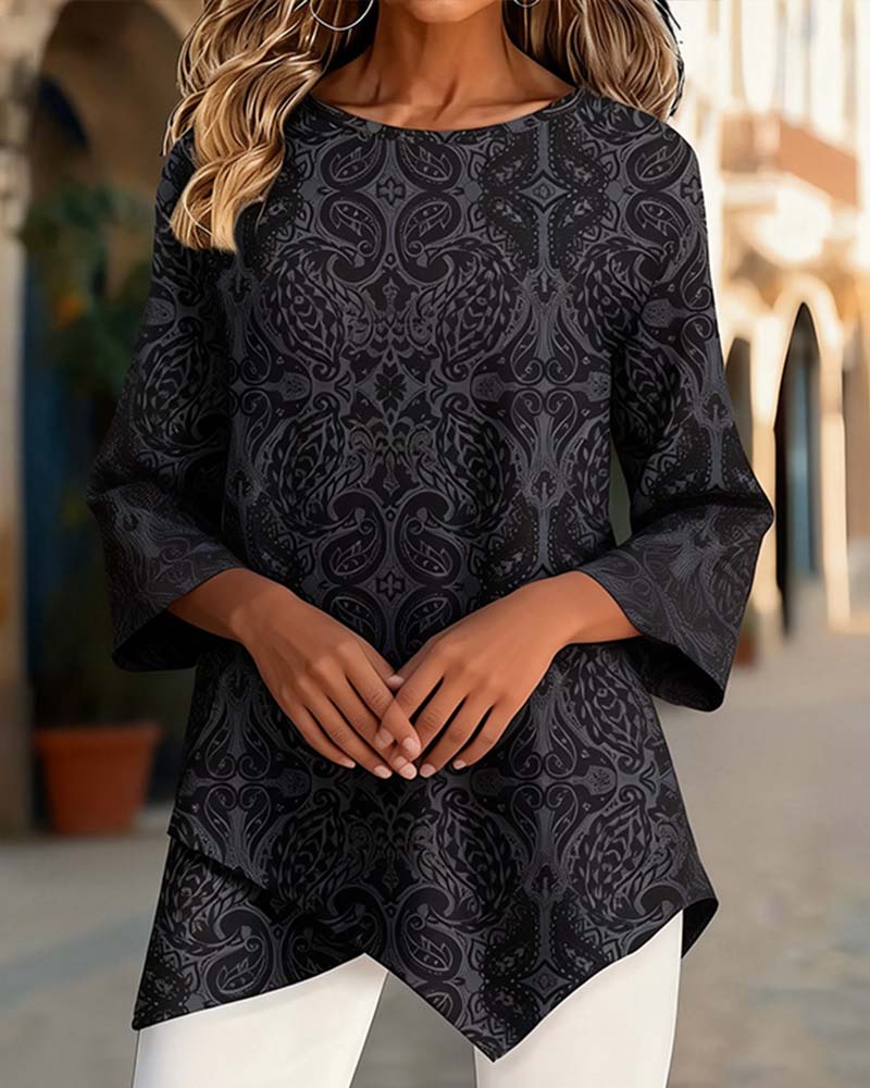 Top Kruis Onregelmatig Print