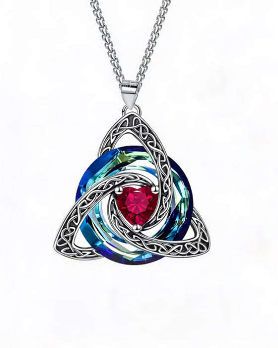 Geboortesteen Keltische Drie-eenheid Knoop Ketting ✨