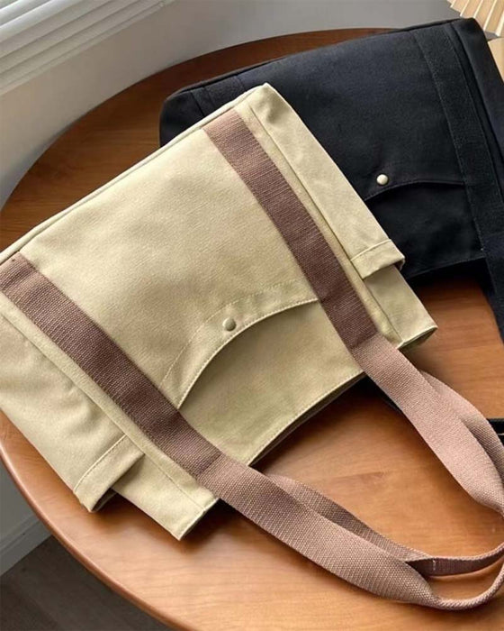 Grote canvas tas met dubbele handgrepen