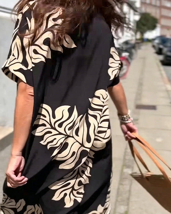 Jurk Botanische Print Shift