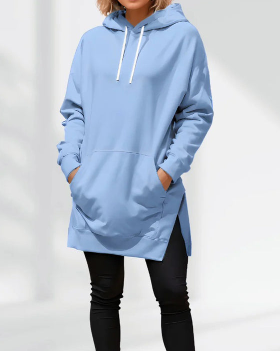 Hoodie Effen Loose Fit Trekkoord