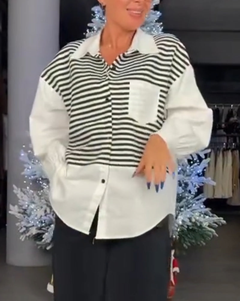 Shirt Gestreept Button-Down Kraag