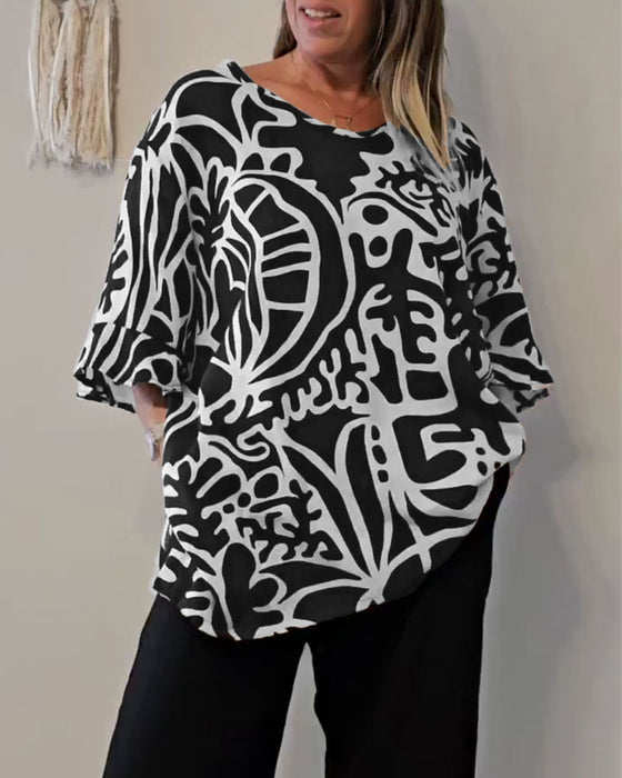Top Abstracte Botanische Print Ruim
