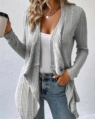 Cardigan Casual Effen Onregelmatig
