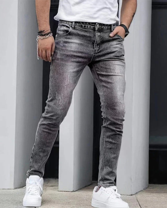 Jeans Heren Casual Effen