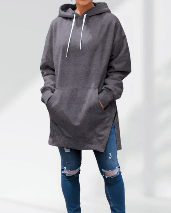 Hoodie Effen Loose Fit Trekkoord
