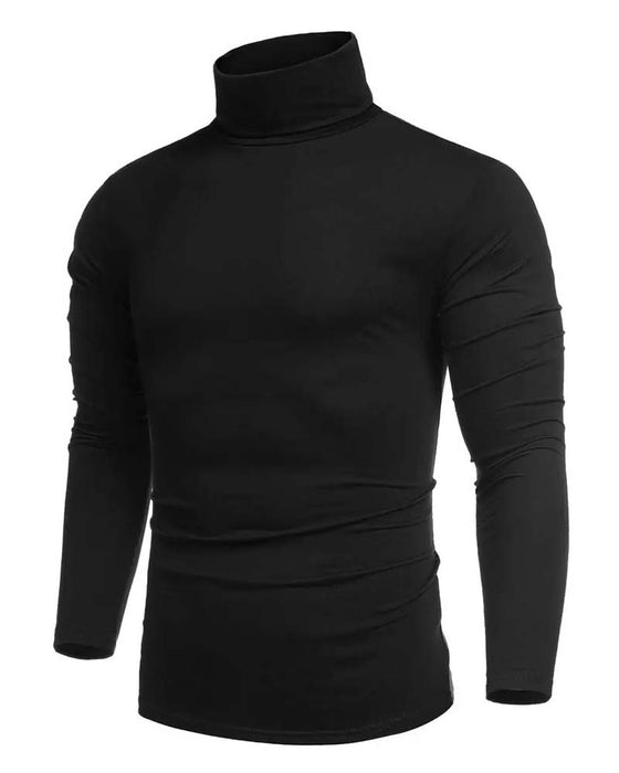 Blouse Hoge Hals Slim Fit Effen Heren