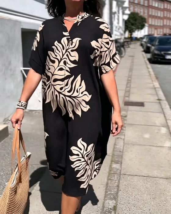 Jurk Botanische Print Shift