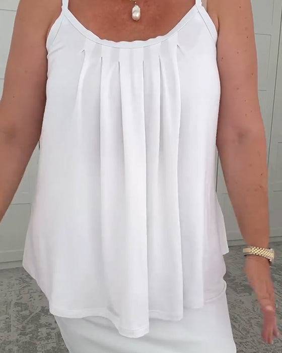 Vest Bandjes Geplooid Bottoming