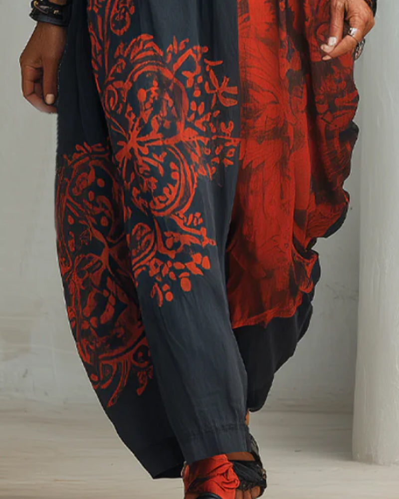 Jurk Reverse Print Los Overhemd