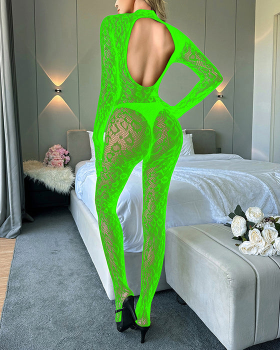 Ondergoed Lange Mouwen Een Delig Visnetkousen