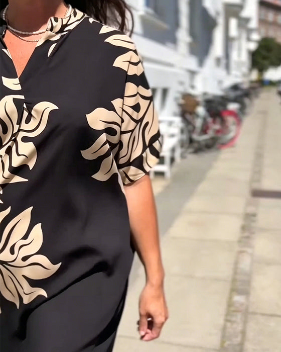 Jurk Botanische Print Shift