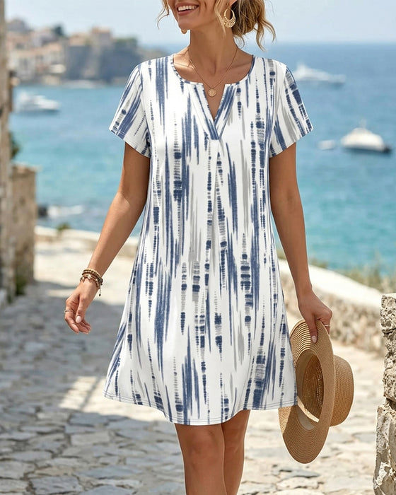Jurk Casual Gestreept V-Hals