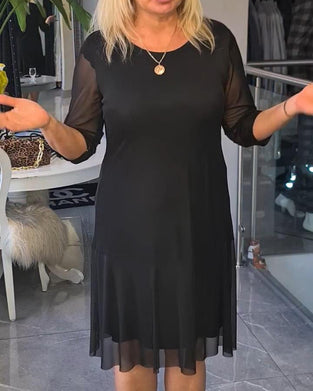 Transparante En Modieuze Effen Jurk