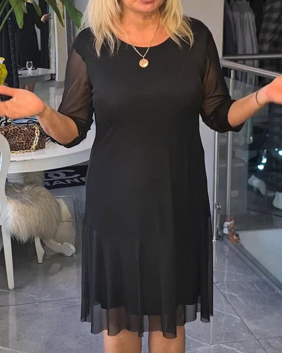 Transparante En Modieuze Effen Jurk