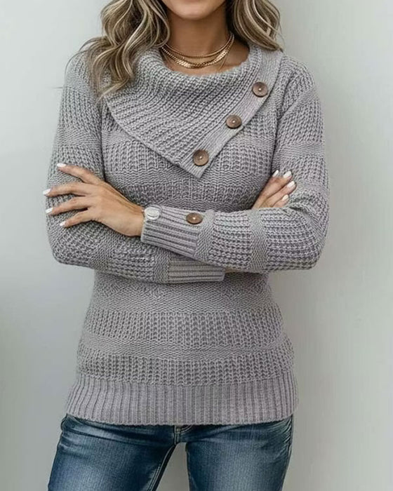 Pullover Diagonaal Slag Knoop