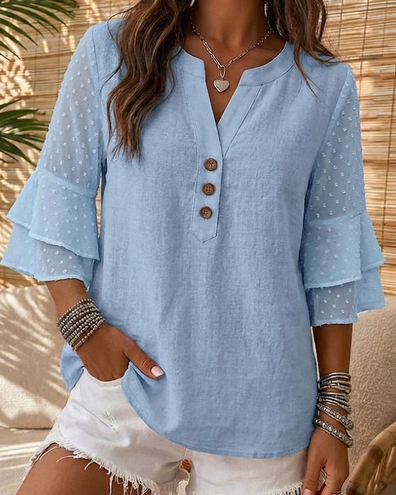 Blouse Knoop Klokmouw
