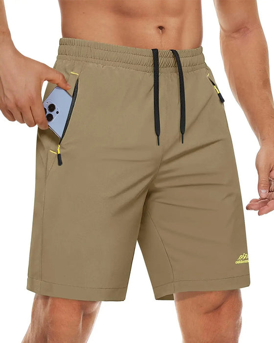 Shorts Elastische Taille Koord Rits Sport