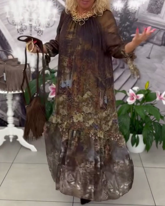 Jurk Elegant Bloemenprint Lang