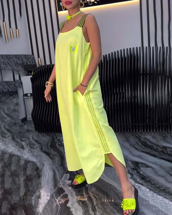 Jurk Gesplitste Schouderbanden Los