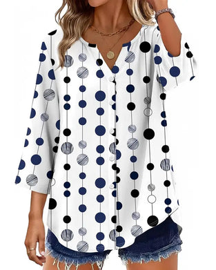 Blouse Stippenprint Loose Fit