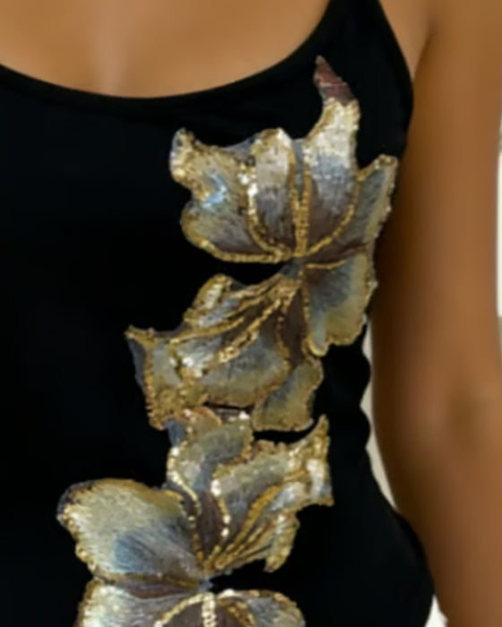 Cami Top Bandjes Grote Bloemenprint