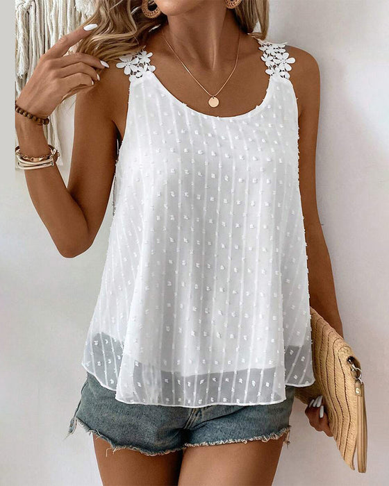 Vest Effen Kleur Schouderband