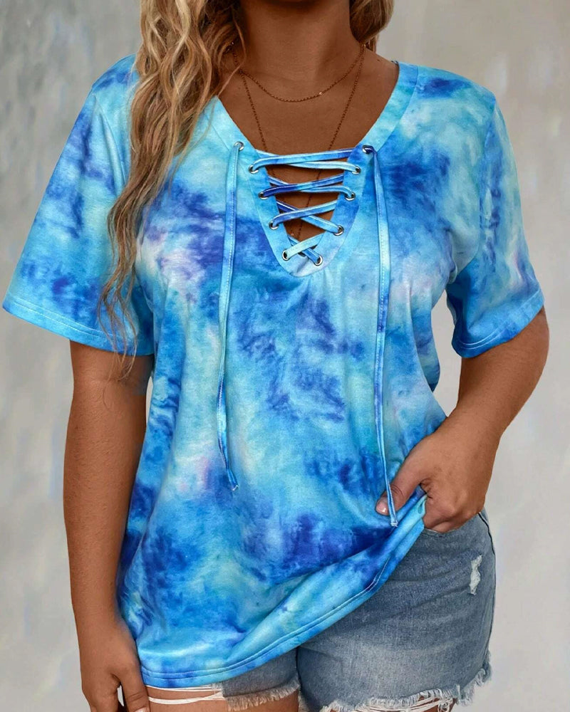 Blouse Tie-Dye Print