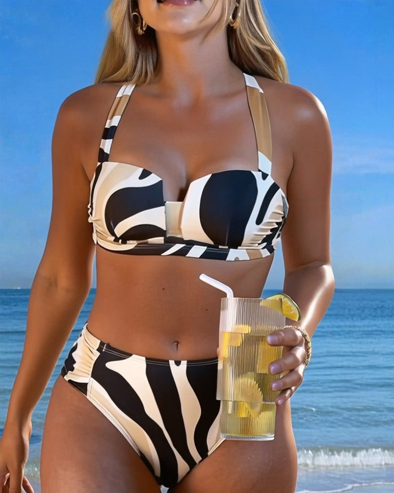 Vakantie Bikini Dierenprint Zonder Beugel Bh