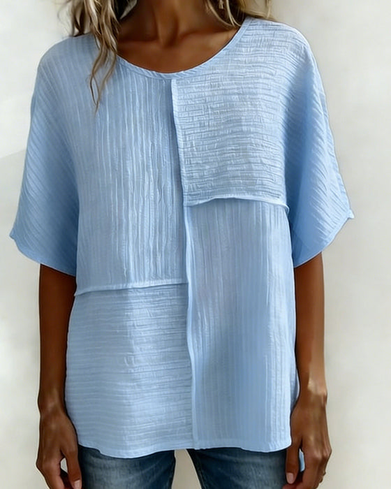 Top Verticaal Gestructureerd Patchwork Los