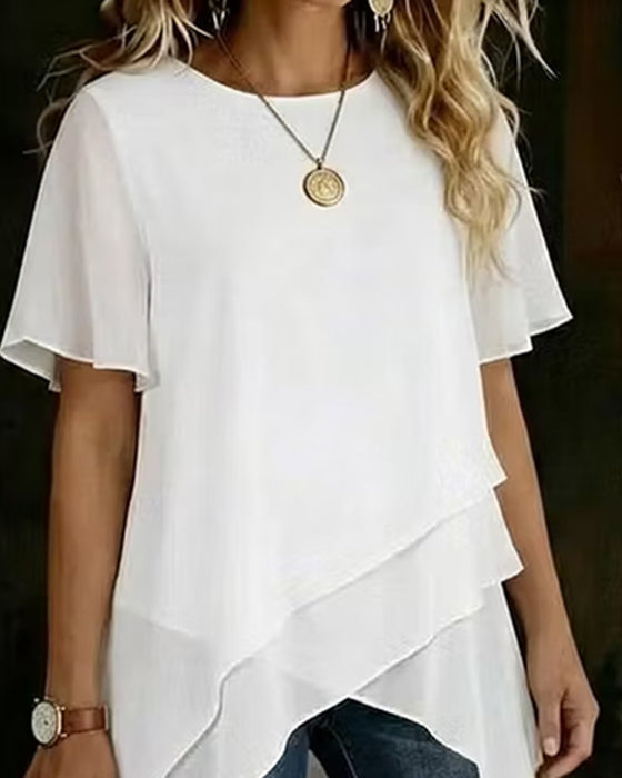 Blouse Onregelmatig Dubbele Laag