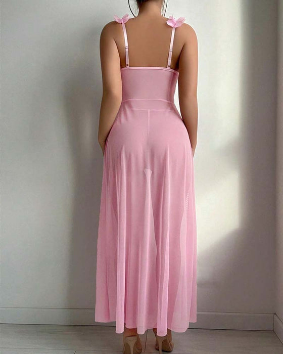 Lingerie Bloem Bretels Doorzichtig