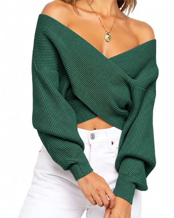 Trui Kruis Off-Shoulder Kort